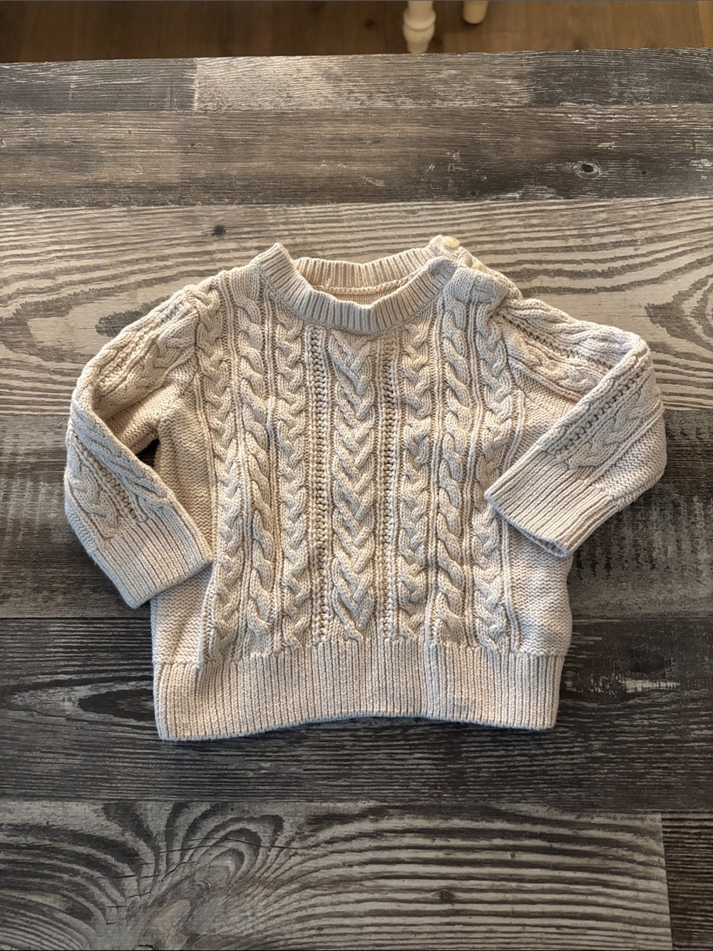 Baby GAP Cream Cable Knit Infant Pullover